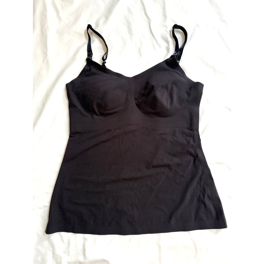 Knix BlissFit Black Wireless Nursing Tank Top Washable Leakproof Pads, Medium